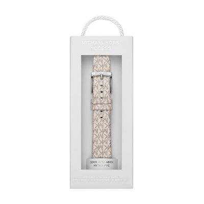 Michael Kors Micro Logo Vanilla PVC 38 40mm Apple Watch Band