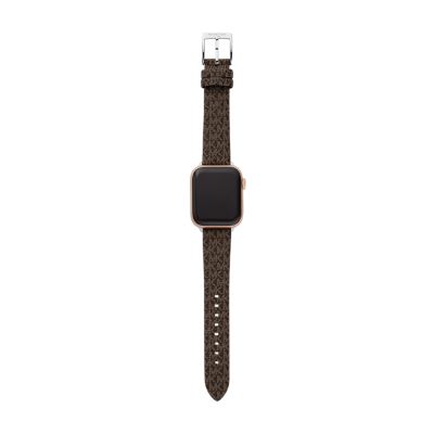 Michael Kors Micro Logo Brown PVC 38 40mm Apple Watch Band