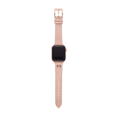 Michael Kors Logo Charm Blush Leather 38/40mm Apple Watch® Band 