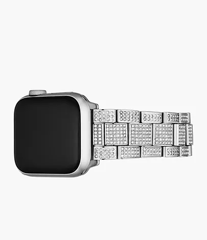 Michael Kors Pavé Silver Stainless Steel 38/40mm Apple Watch® Band -  MKS8006 - Watch Station