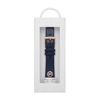 Michael Kors Navy Leather Band for Apple Watch®, 38/40mm - MKS8026 - Watch  Station