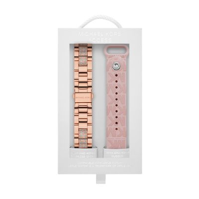 Michael Kors Blush Rubber and Rose Gold-Tone Stainless Steel 38mm/40mm/41mm Apple  Watch® Band Interchangeable Set - MKS8028SET - Watch Station