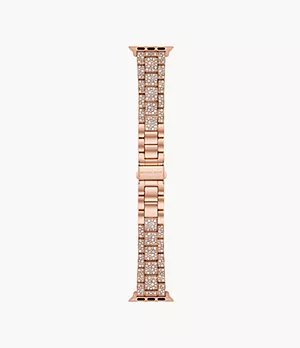 Bracelet pour Apple WatchMD Michael Kors en acier inoxydable ton or rose, 38/40/41 mm