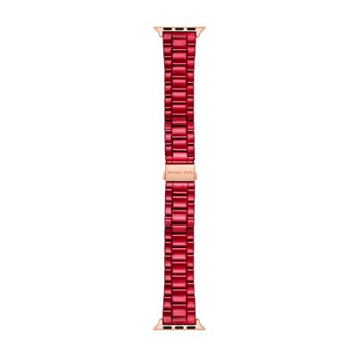 Michael Kors Red Stainless Steel Band for Apple Watch®, 38/40/41mm -  MKS8047 - Watch Station