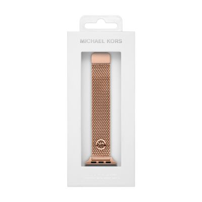 Michael Kors Rose Gold Tone Stainless Steel Mesh Band for Apple