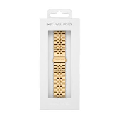 Michael Kors Gold Tone Stainless Steel Band for Apple Watch 38 40 41mm and 42 44 45 49mm MKS8055E Watch Station