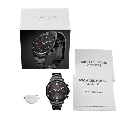 michael kors black hybrid reid watch