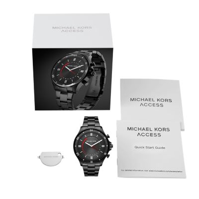 Michael Kors Reid Black IP Hybrid 