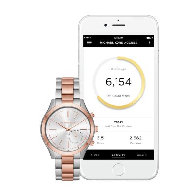 michael kors slim runway hybrid smartwatch review