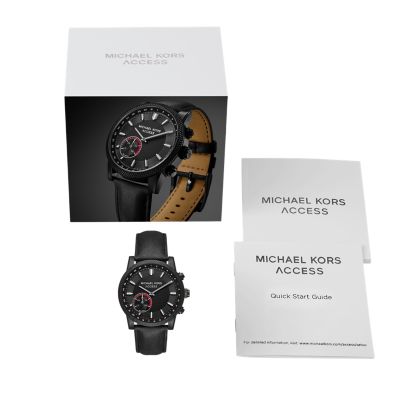 michael kors men's smartwatch black