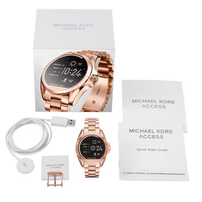 michael kors mkt5004 access rose gold bradshaw smart watch