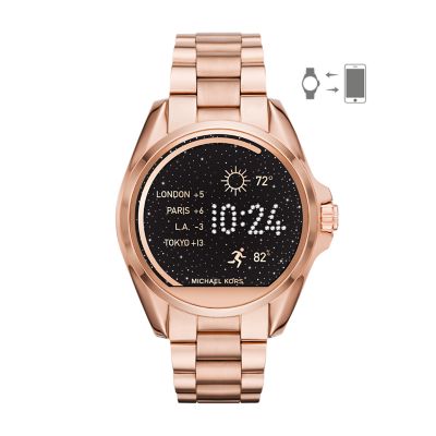 rose gold michael kors smartwatch women's