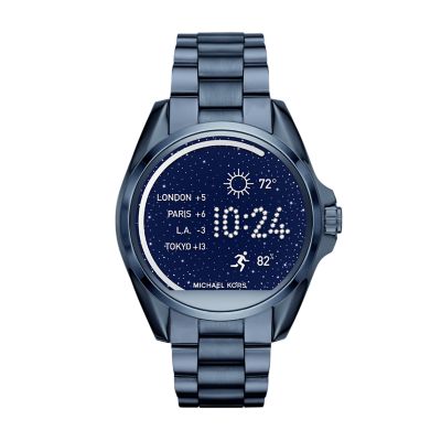 blue michael kors smartwatch