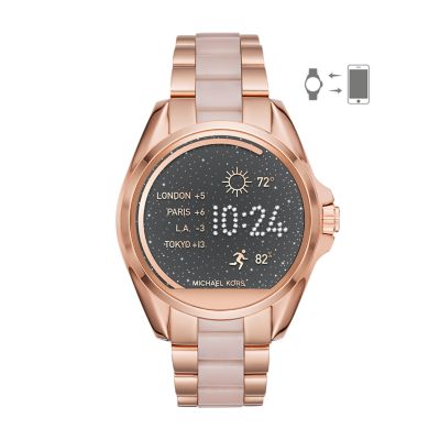 mk smartwatch rose gold