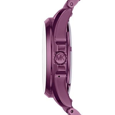 michael kors access mkt5017 bradshaw bracelet smart watch in purple