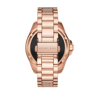 mk bradshaw rose gold smartwatch