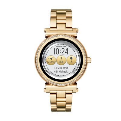 mk smartwatch gold
