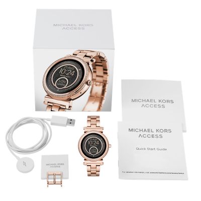 mk access sofie rose gold