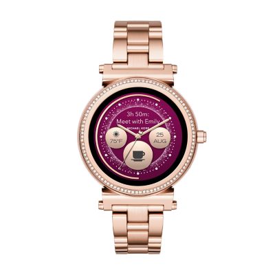 rose gold smartwatch michael kors