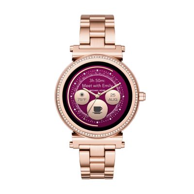 michael kors smartwatch sofie rose gold