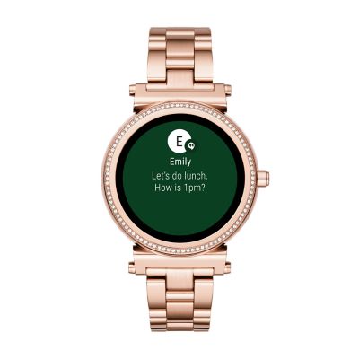 michael kors access mkt5022 sofie bracelet smart watch in rose gold