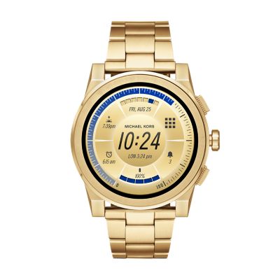 michael kors mkt5026 access grayson gold tone men's smartwatch