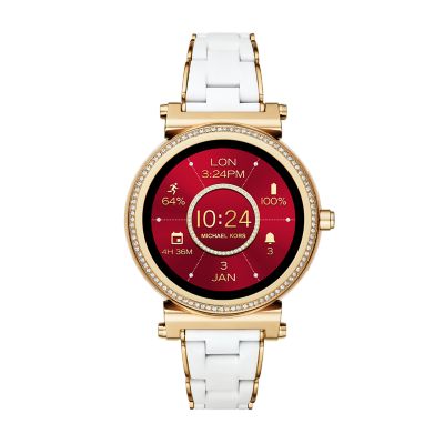 michael kors white smartwatch
