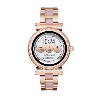 rose gold michael kors watch smartwatch