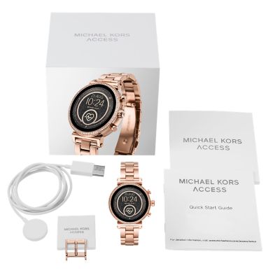 michael kors access sofie gen 3 rose gold tone smartwatch