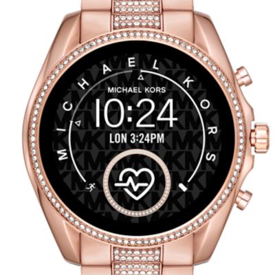 michael kors smartwatch silver and rose gold