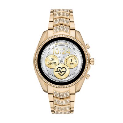 michael kors gold tone bradshaw smart watch