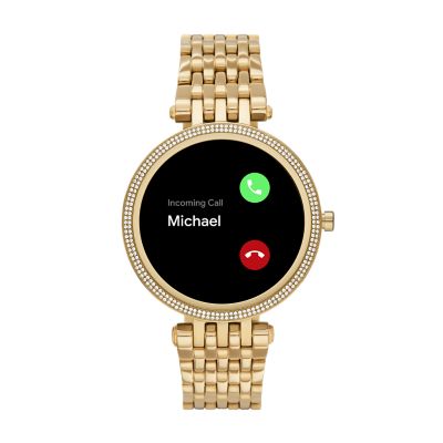 Mk smartwatch gold with outlet diamonds