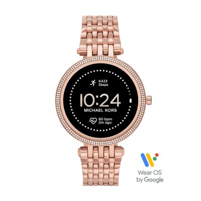 rose gold mk smart watch