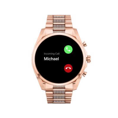 Michael Kors Gen 6 Bradshaw Rose Gold Tone Stainless Steel MKT5135 Watch Station