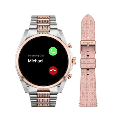 Michael kors smartwatch store strap bradshaw two tone