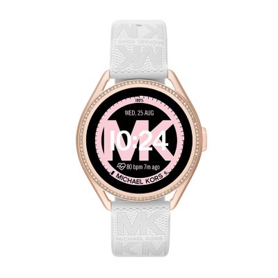 Michael Kors Gen 5E MKGO White Rubber Smartwatch - MKT5141V - Watch Station