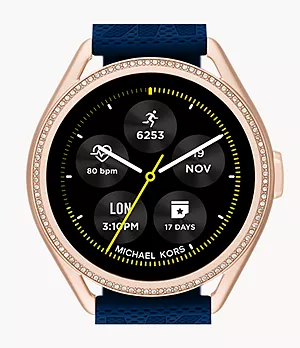Michael Kors Gen 5E MKGO Blue Rubber Smartwatch