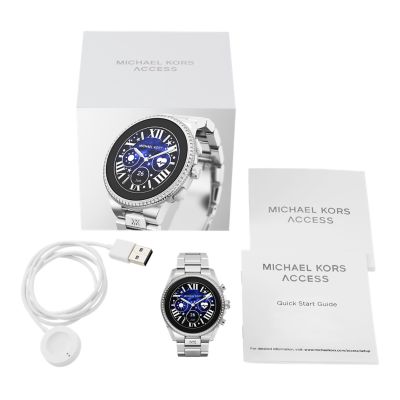 Mk deals silver smartwatch