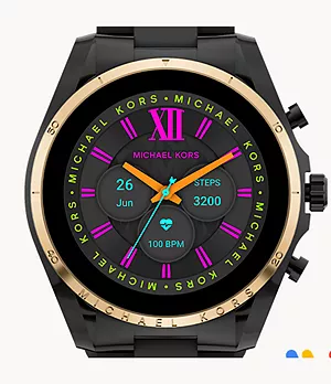 Michael Kors Gen 6 Bradshaw Black Silicone Smartwatch