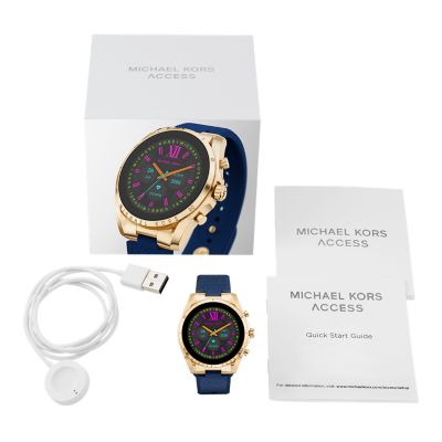 Michael Kors Gen 6 Bradshaw Navy Silicone Smartwatch MKT5152 Watch Station