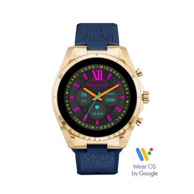 Michael Kors Gen 6 Bradshaw Navy Silicone Smartwatch MKT5152