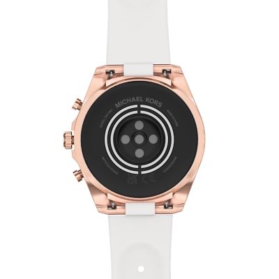 Michael Kors Gen - 6 MKT5153 White Silicone Station Watch Bradshaw Smartwatch 