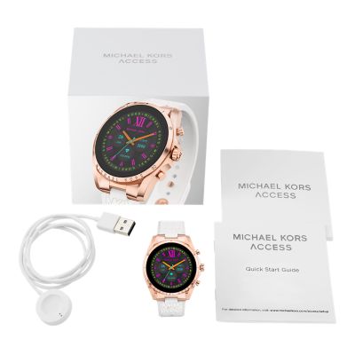 Michael Kors Gen 6 Bradshaw Silicone MKT5153 Watch White Station Smartwatch - 