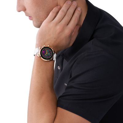 Michael Kors Station Watch 6 - White - Gen Silicone MKT5153 Bradshaw Smartwatch