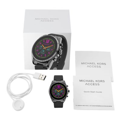 Michael Kors Gen 6 Bradshaw Black Silicone Smartwatch MKT5154V Watch Station