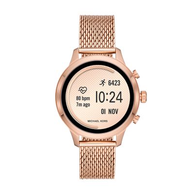 Michael kors smartwatch on sale runway rose gold