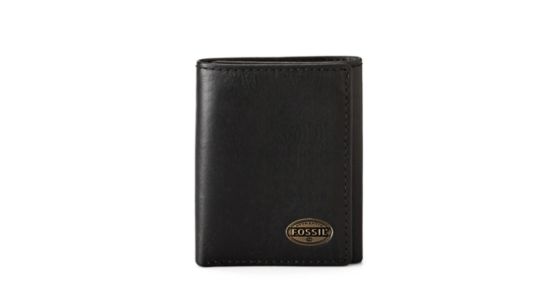 fossil leather portfolio zipper case