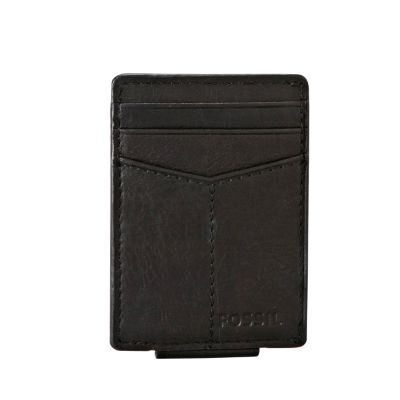 Handmade Epi money clip, Premium Navy Blue leather money clip wallet WL066