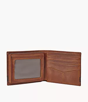 BROWN LEATHER MENS WALLET NEW 