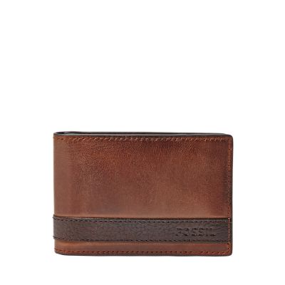 English Tan Leather Money Clip Wallet